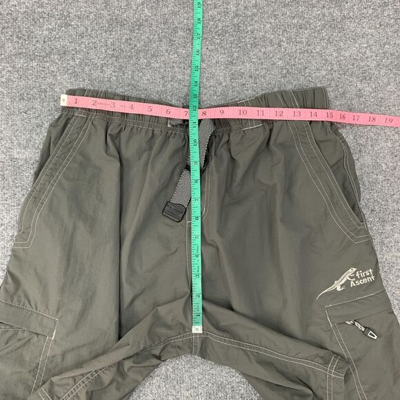 First Ascent Hiking Shorts Mens L Large Green Brief Lined Nylon Active Outdoor - Picture 5 of 10